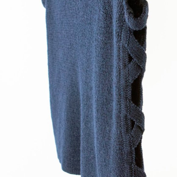 Intermix Annie Navy Knit Crisscross Tank - Picture 3 of 4